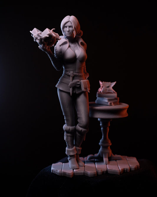 Triss Merigold with book | Action figure inspired by The witcher