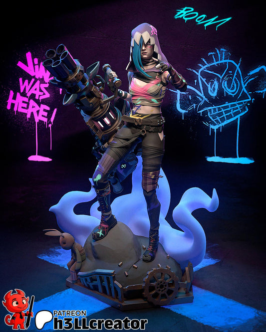 JINX figure painted - action gifure inspired by arcane