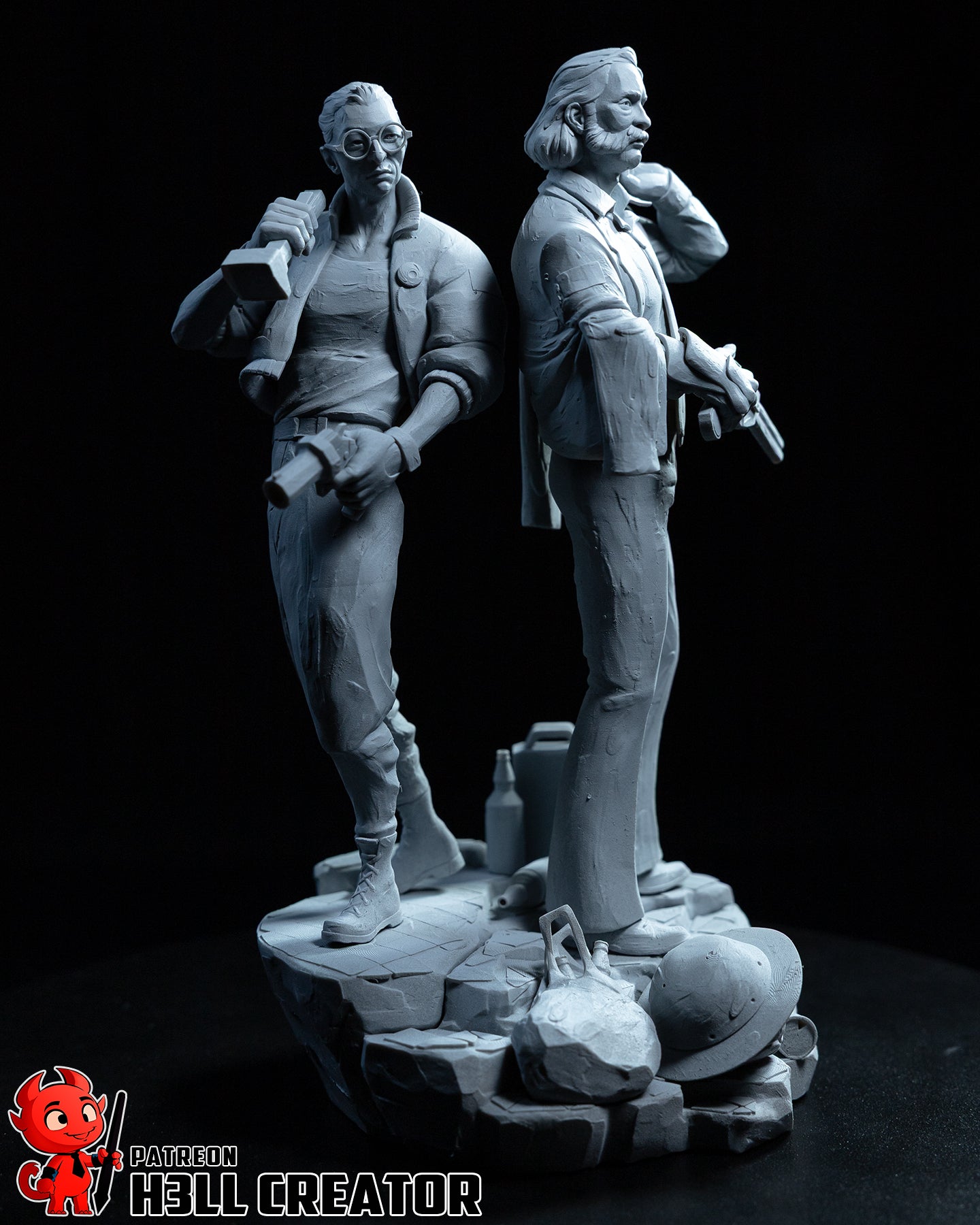 Harry and Kim figure | figure inspired by Disco Elysium