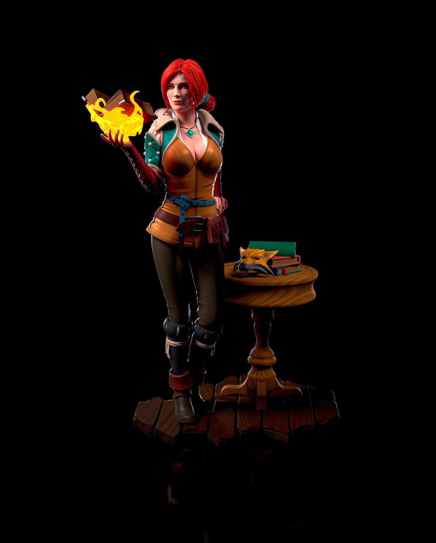 Triss Merigold with book | Action figure inspired by The witcher