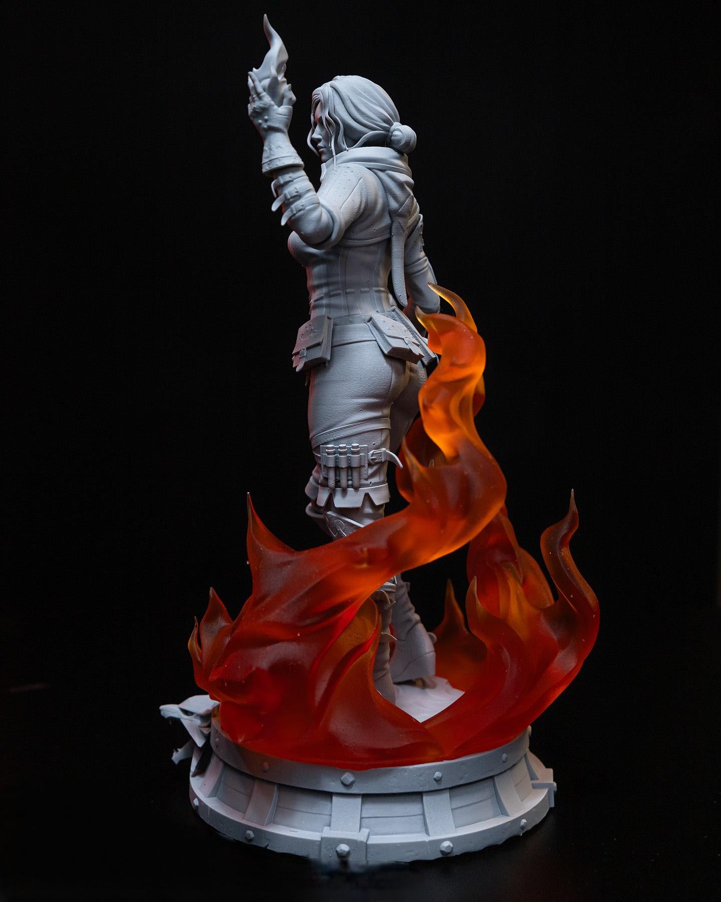 Triss Merigold with flame painted | Action figure inspired by The witcher