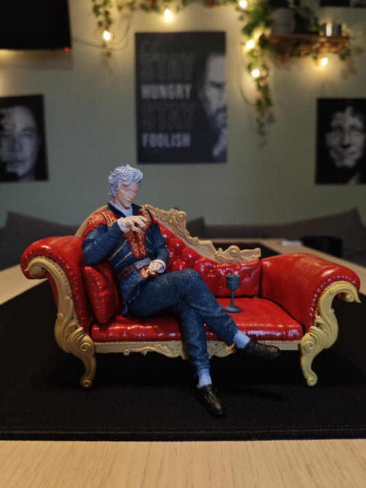 Astarion on the sofa | Action figure inspired by Baldurs Gate