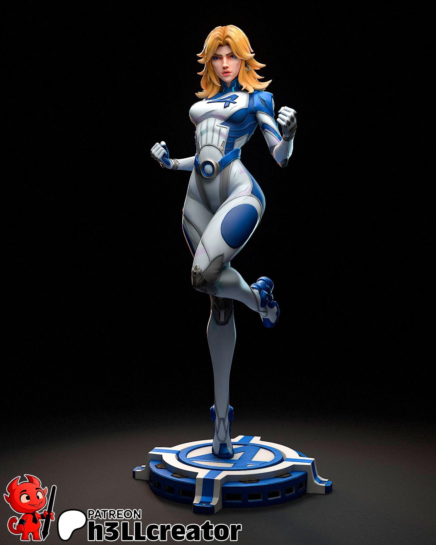 Invisible Woman figure | figure inspired by Marvel Rivals