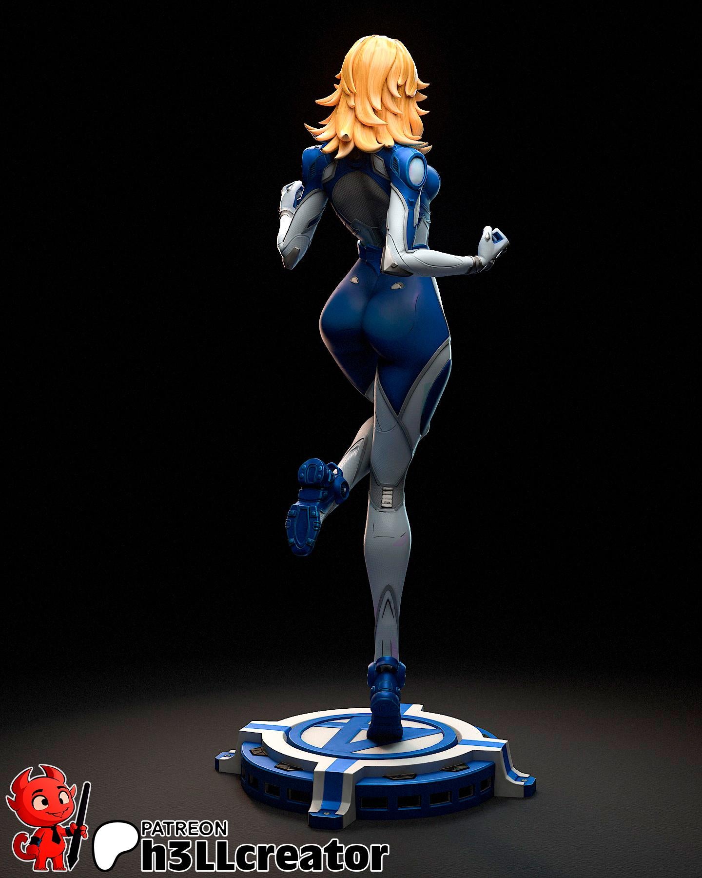 Invisible Woman figure | figure inspired by Marvel Rivals