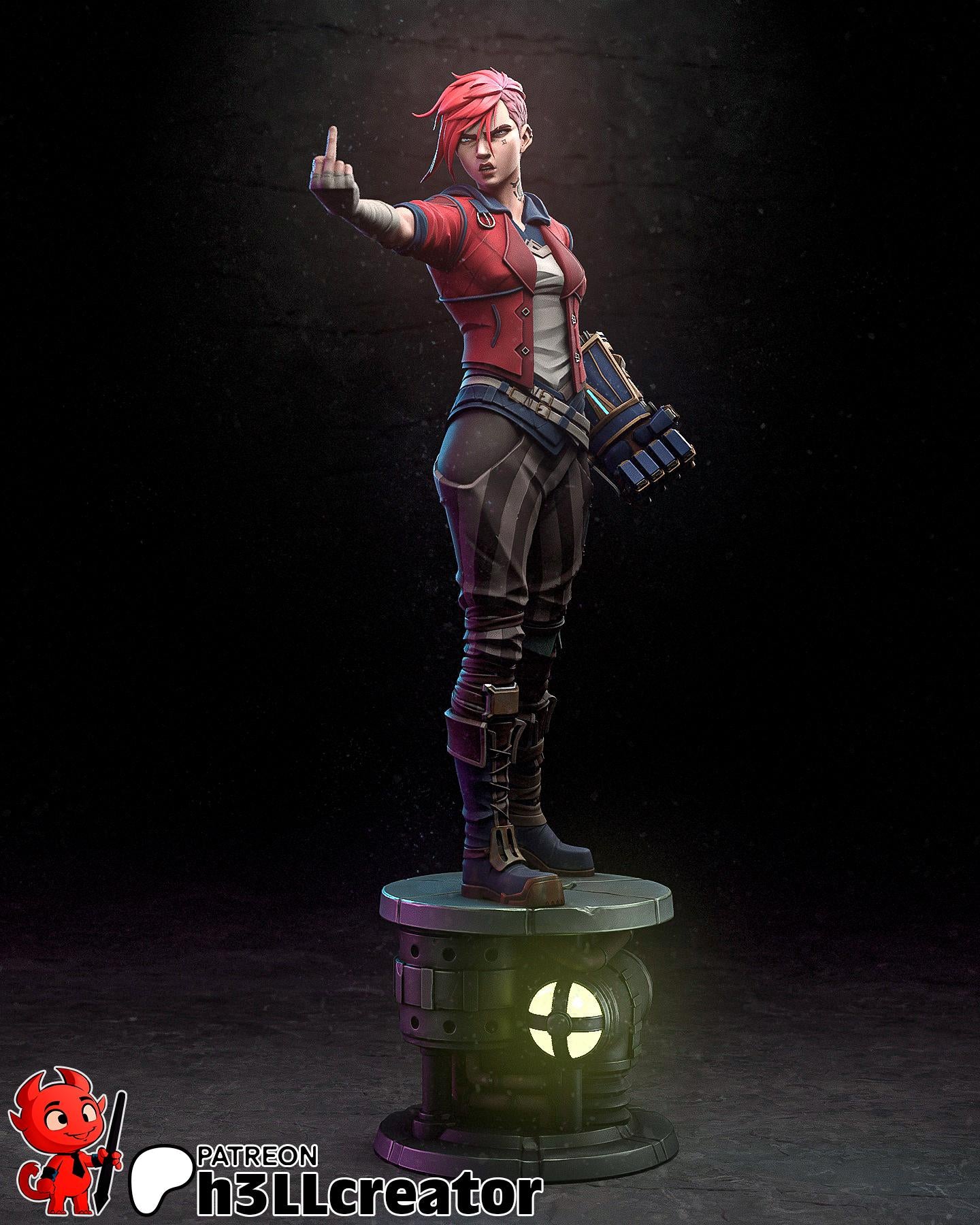 VI Arcane Action figure - inspired by Arcane and league of legends