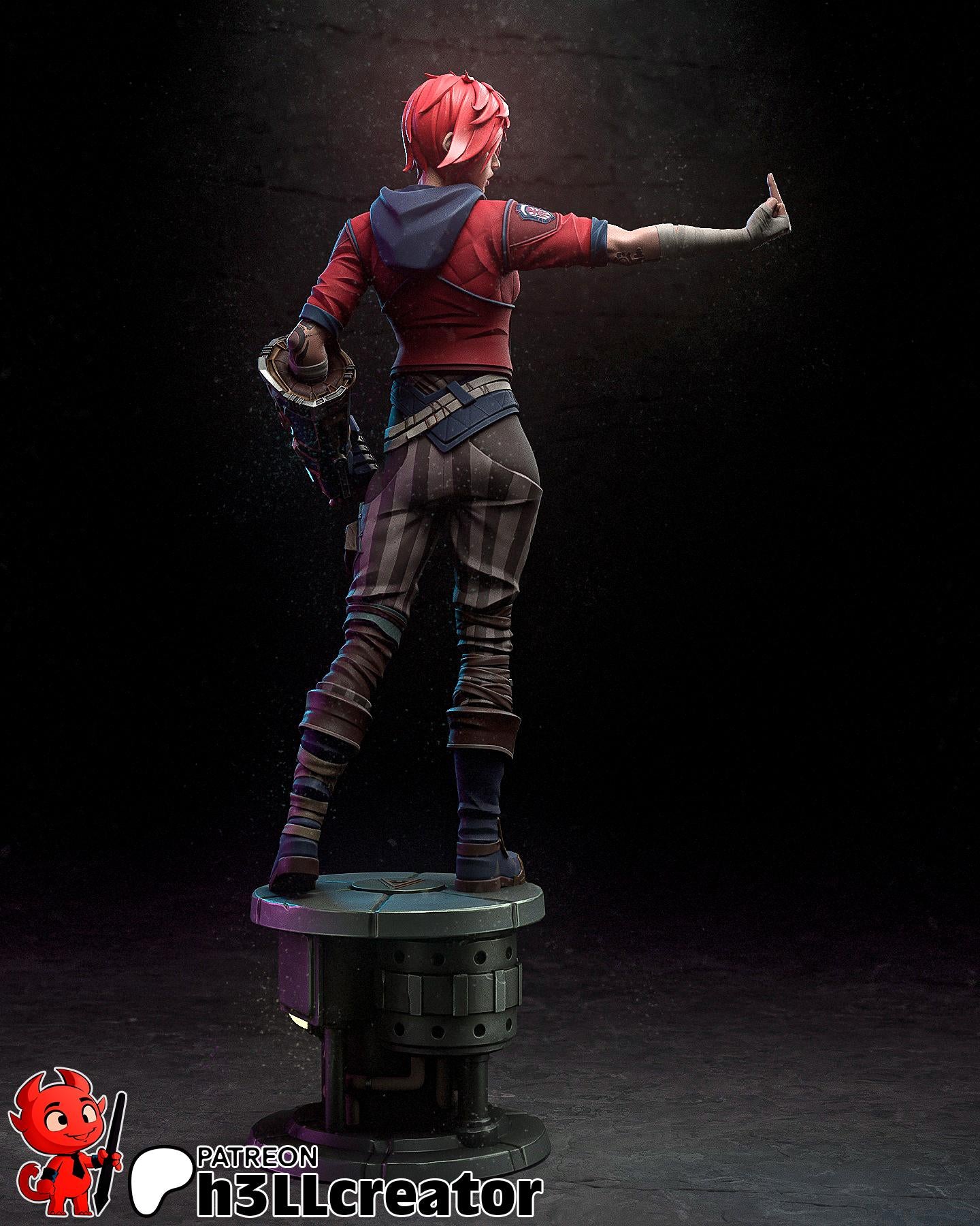 VI Arcane Action figure - inspired by Arcane and league of legends