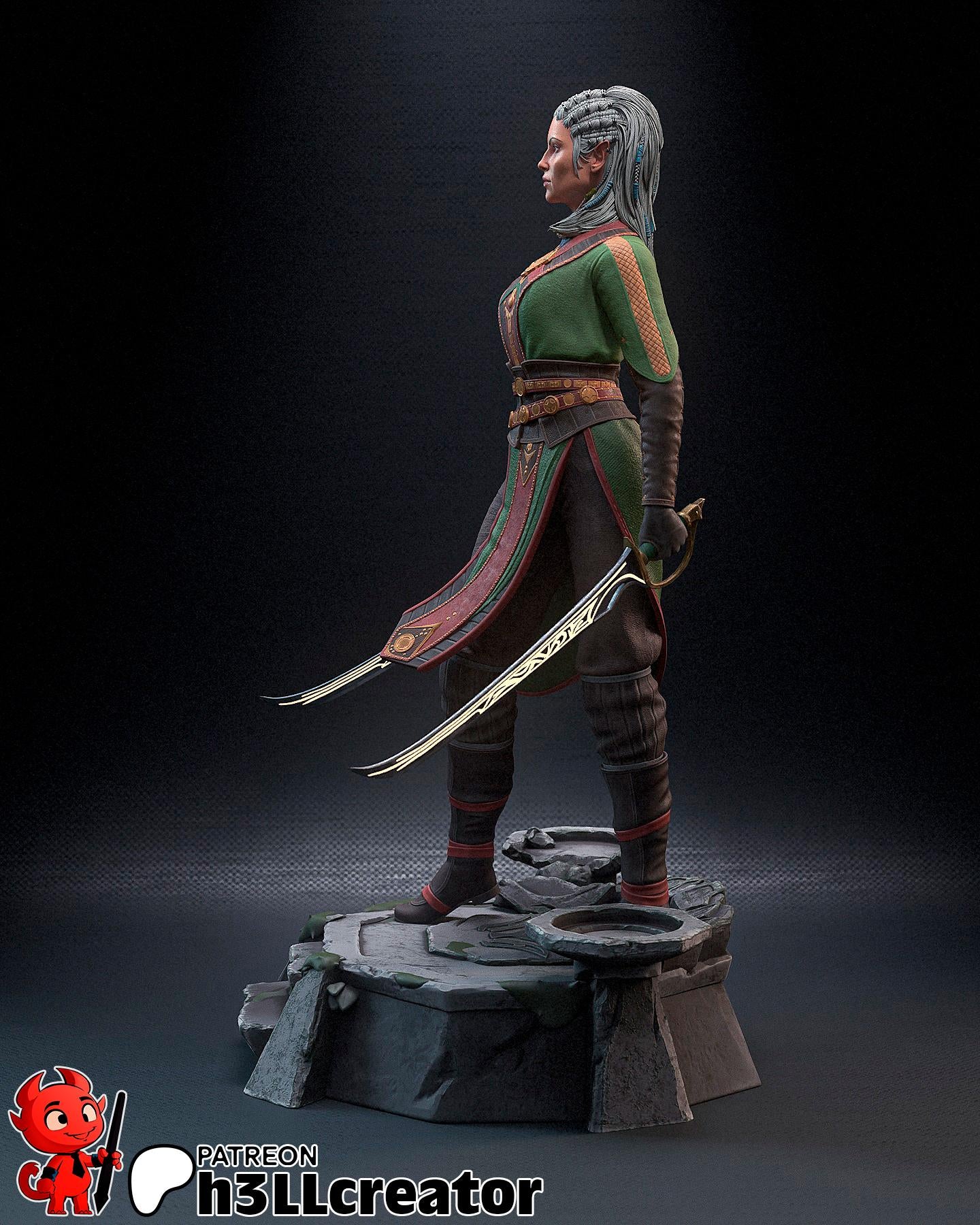Jaheira Complete | figure inspired by Baldurs Gate