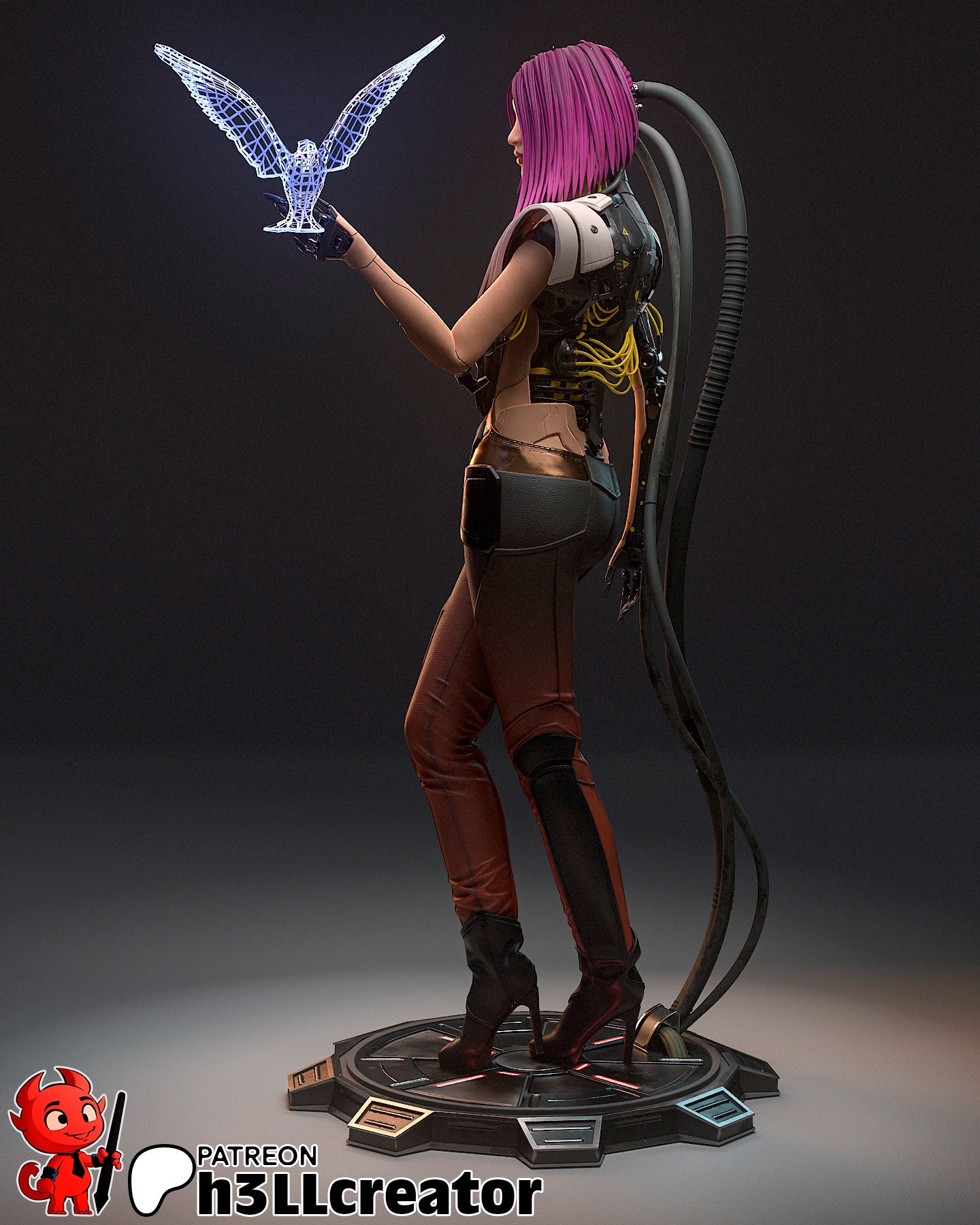Song Bird figure | figure inspired by Cyberpunk 2077