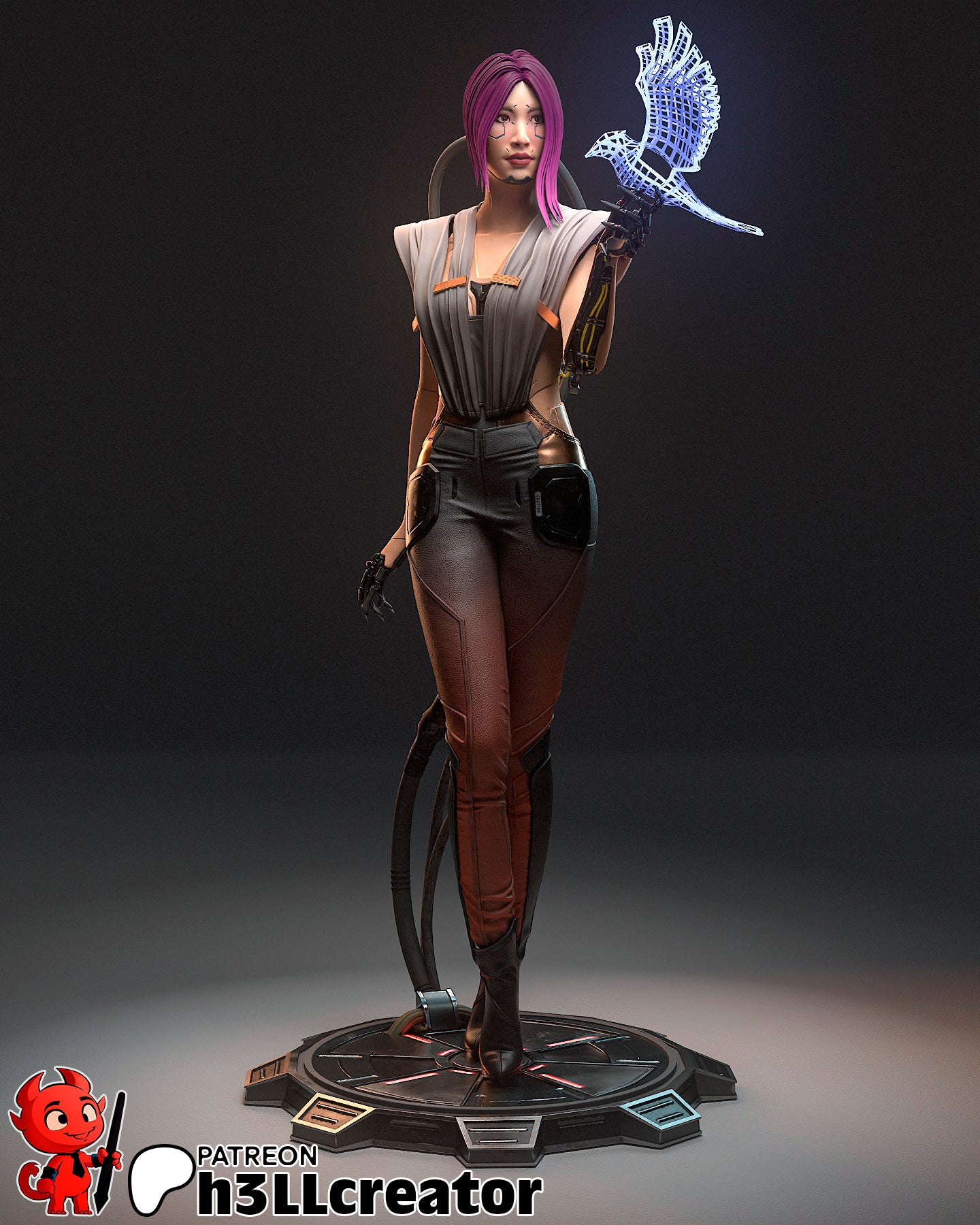 Song Bird figure | figure inspired by Cyberpunk 2077