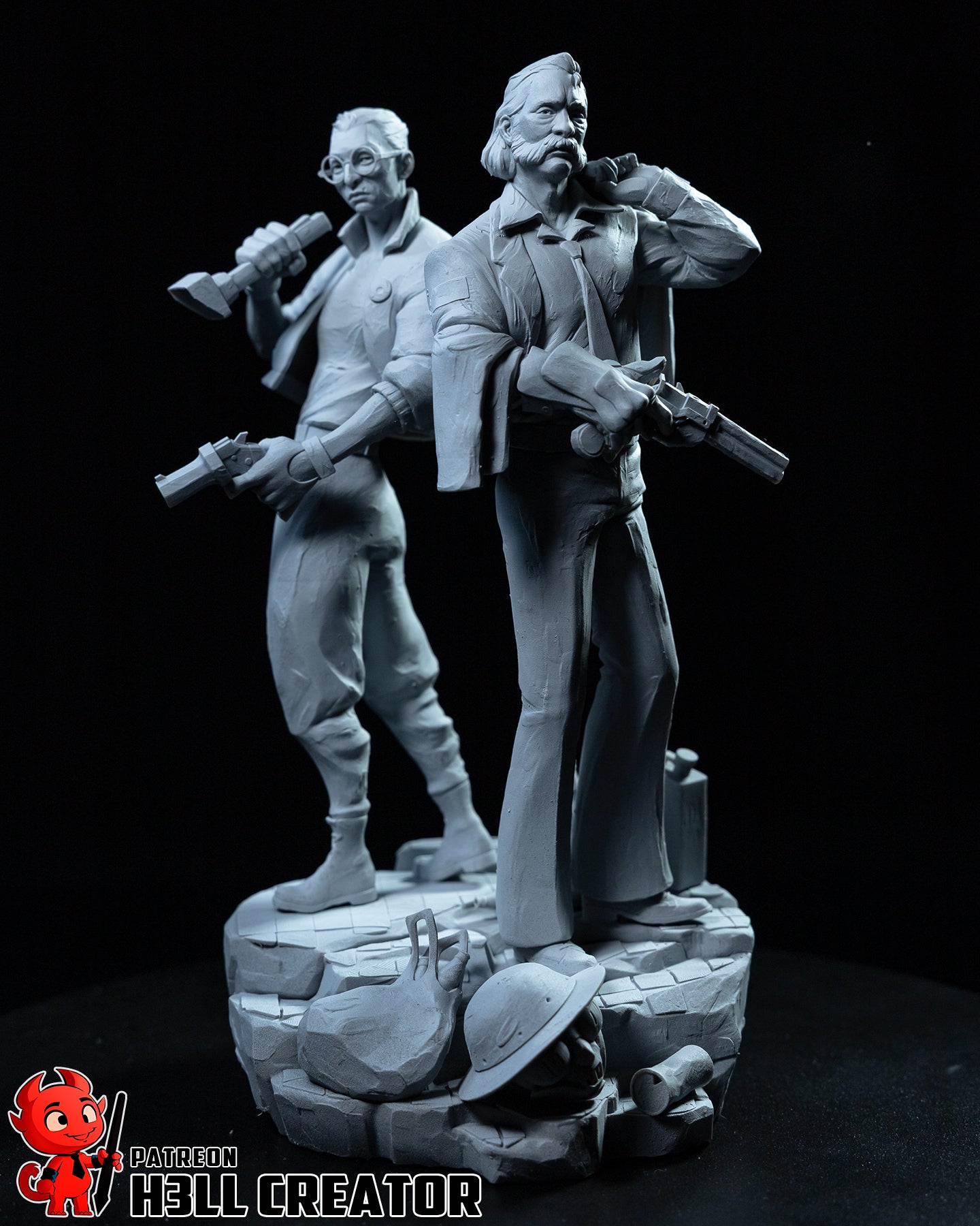 Harry and Kim figure | figure inspired by Disco Elysium