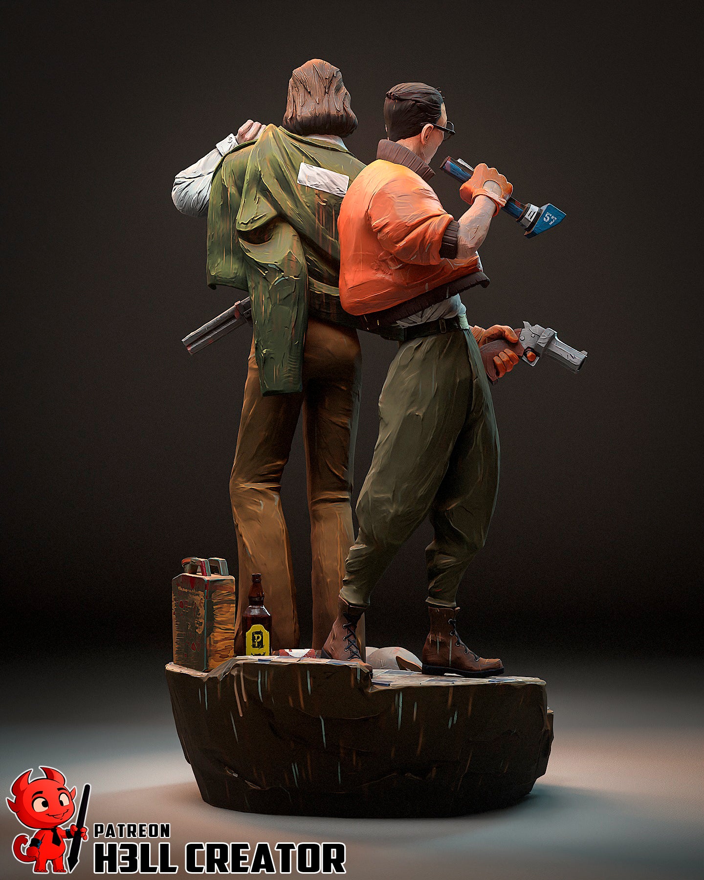 Harry and Kim figure | figure inspired by Disco Elysium