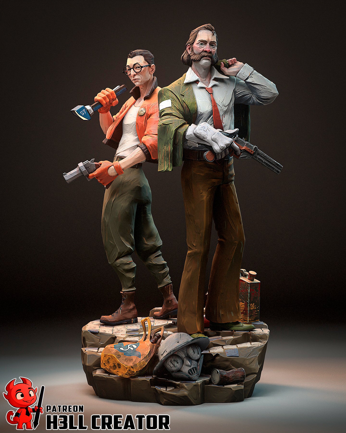 Harry and Kim figure | figure inspired by Disco Elysium